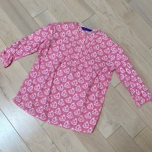 Three islands girls soft cotton pleated bottoms front sales pink white shirt